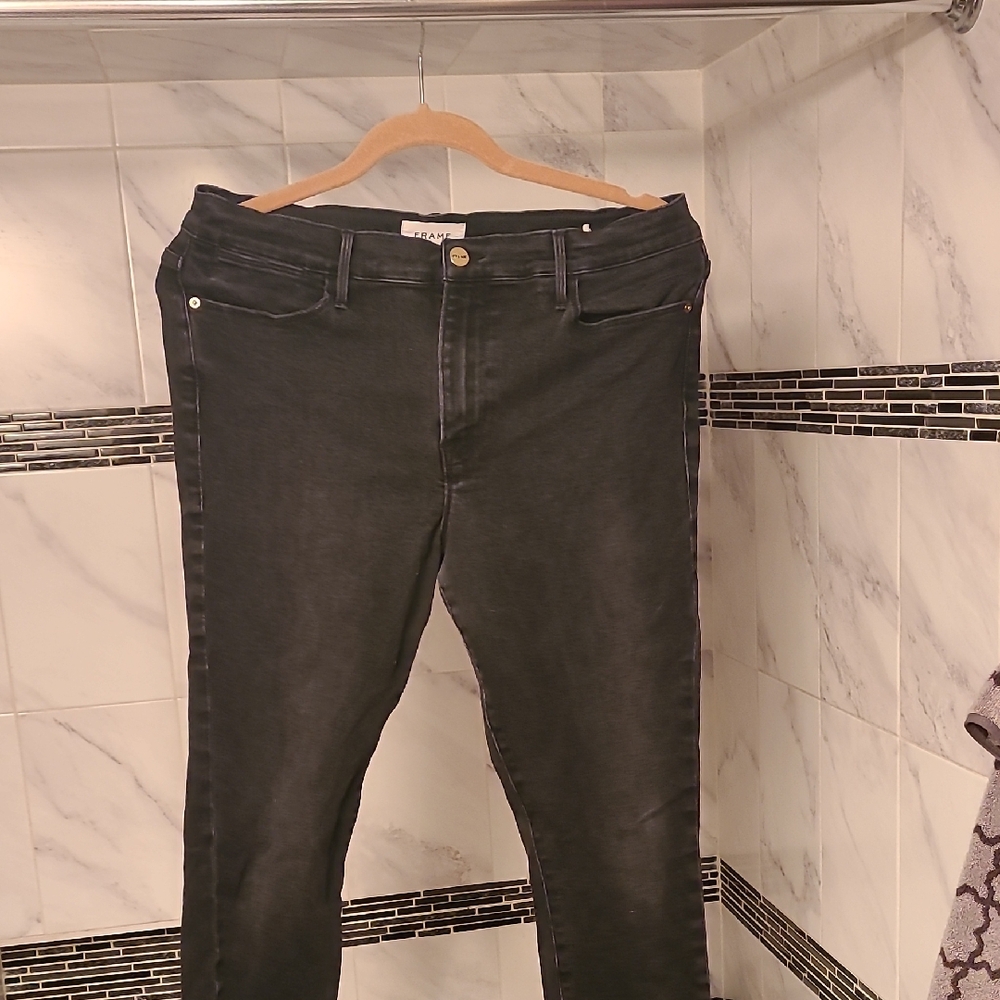 Frame Denim Women's Dark Gray Straight Leg Jeans